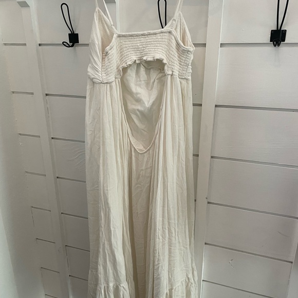 Free people white cotton high low maxi dress beach knot wedding Sz small cotton - Picture 5 of 11
